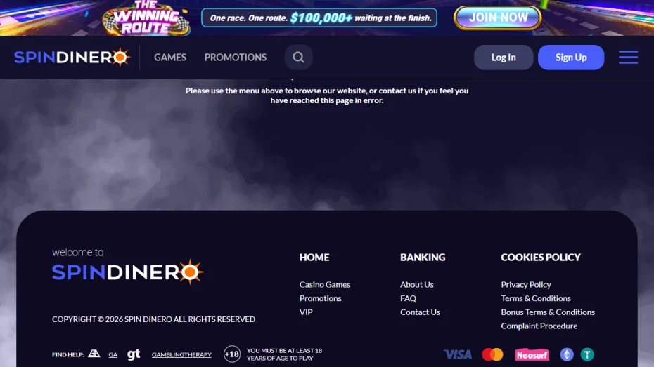 SpinDinero Casino Support